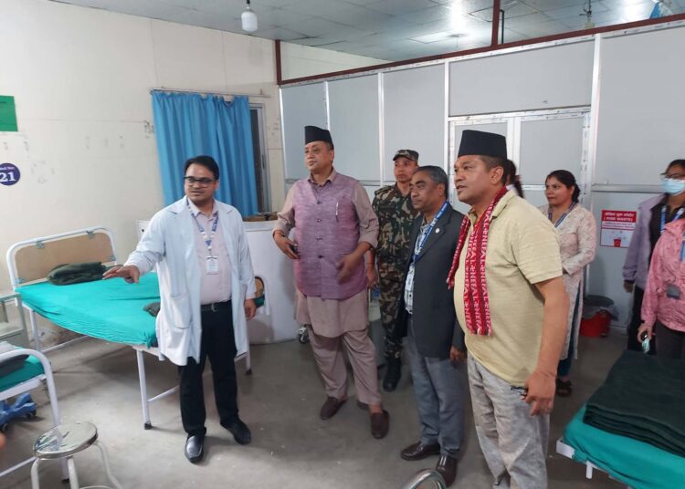 मुख्यमन्त्री ईन्द्र बानियाँले आज भक्तपुर अस्पतालको अवलोकन