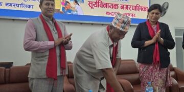 सूर्यविनायकका नगर प्रमुख वासुदेव थापाद्धारा पूर्ण खोप सुनिश्चितता तथा दिगोपना घोषणा